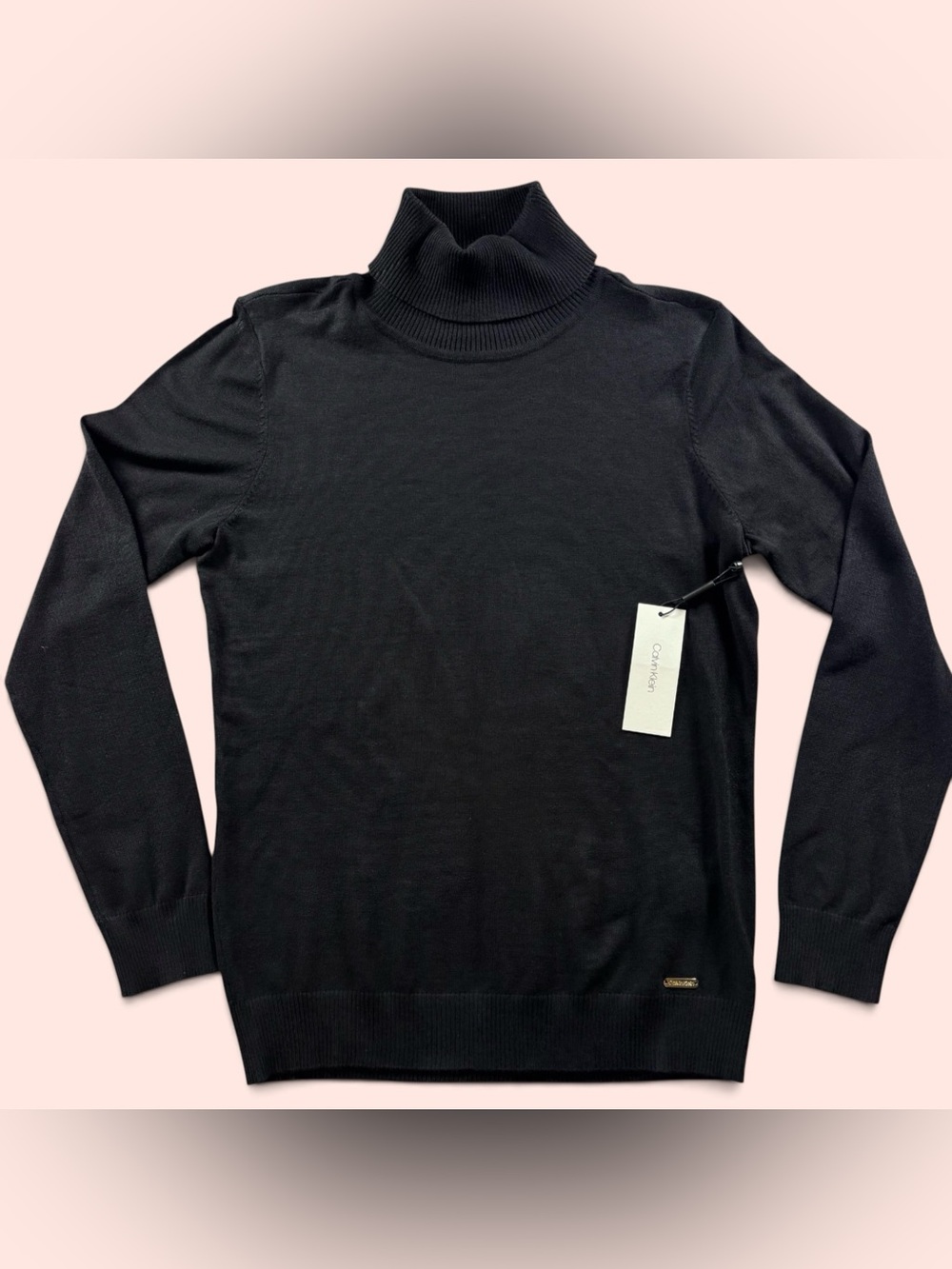 Calvin Klein NWT Black Turtleneck Capsule Sweater Size M,